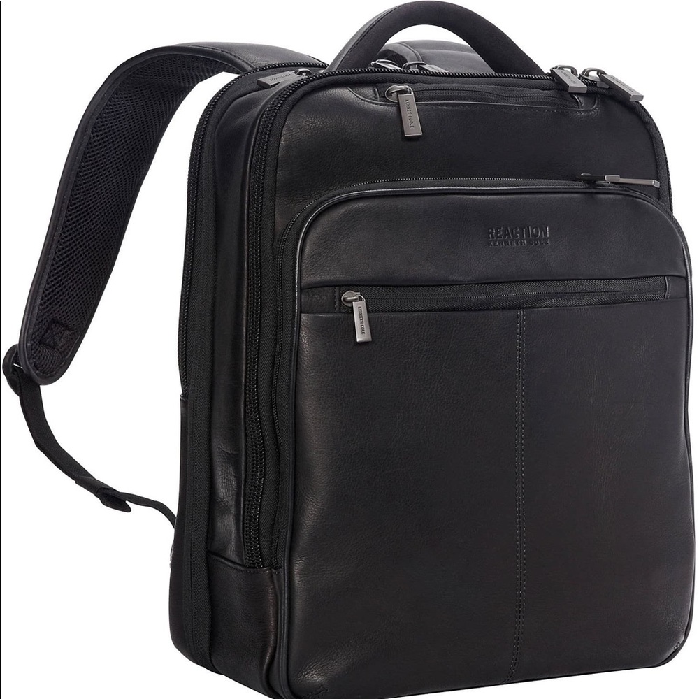 KENNETH COLE REACTION LEATHER LAPTOP BACKPACK